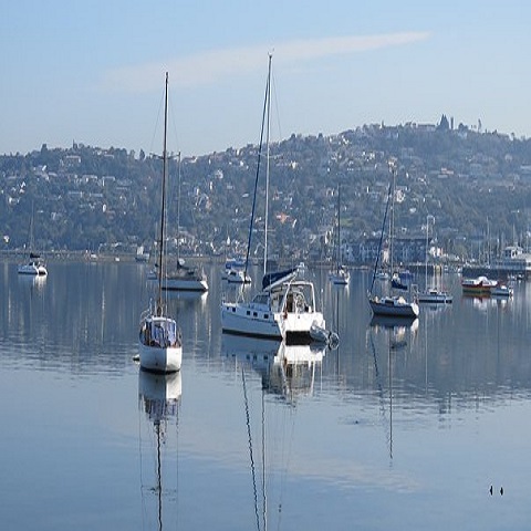 Båtar i Knysna, Sydafrika